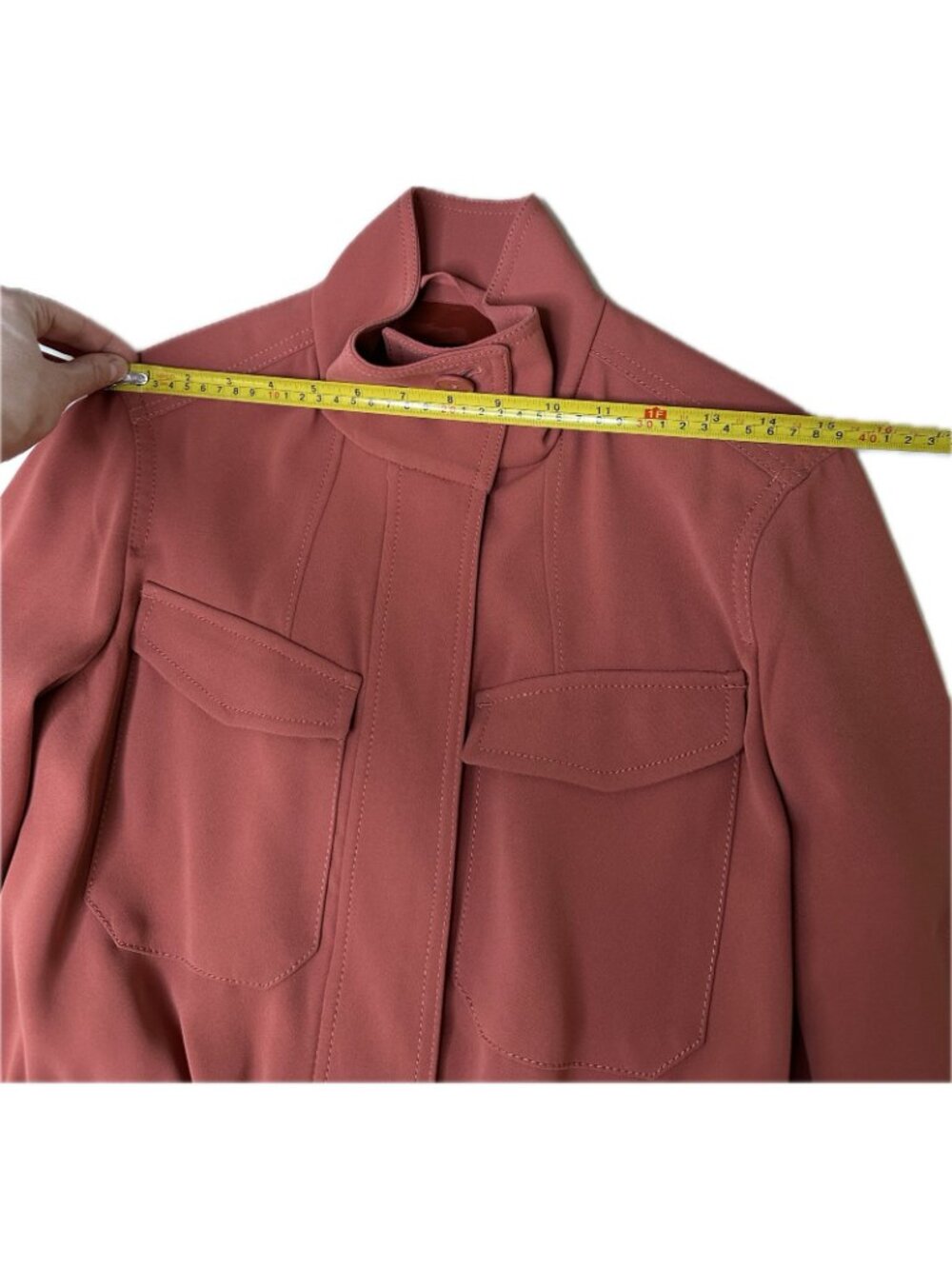 Banana Republic Utility Jacket Women’s XS Rust Orange lightweight cargo zip - Picture 8 of 10